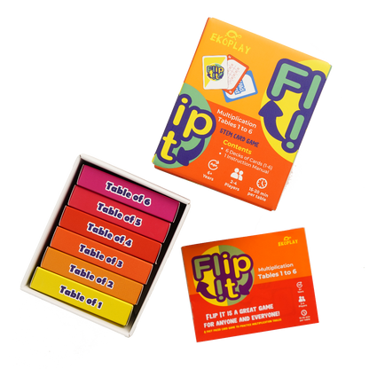 Ekoplay Flip It Multiplication Card Game with Tables 1-6