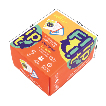 Ekoplay Flip It Multiplication Card Game with Tables 1-6