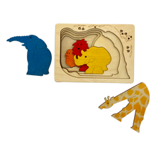 Ekoplay Grasslands - Animals in The Wild Wooden Puzzle - 3+ Age Group