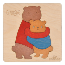 Hugs Bear Wooden Puzzle for Kids - Age 3+ Years.