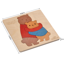Hugs Bear Wooden Puzzle for Kids - Age 3+ Years.