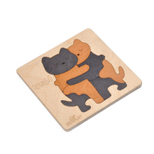 EKOPLAY’s Wooden Puzzles for Kids, 8 Piece Jigsaw Puzzle for Pre-School Kids, Learning Educational Toys Gifts for Boys Girls. Animal Puzzles Sets, Hugs Cat Age 3+ Years.