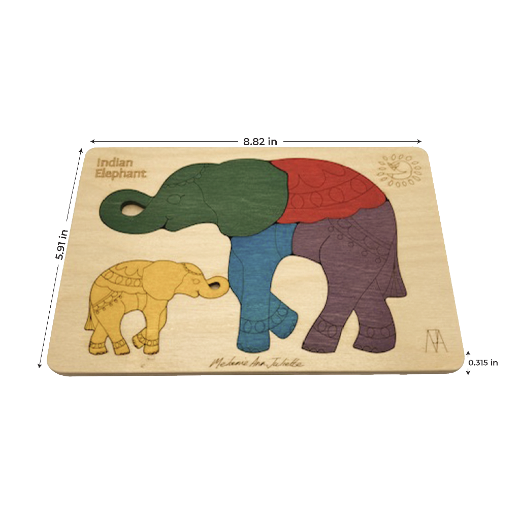 India Elephant Learning Puzzle – Animal of India