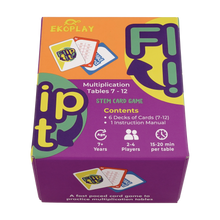 Ekoplay Flip It Multiplication Card Game with Tables 7-12