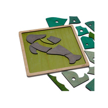 Yangtze Finless Porpoise Wooden Puzzle | 16 Pieces Jigsaw Puzzle | Endangered Animals for Kids 3 Years and Above