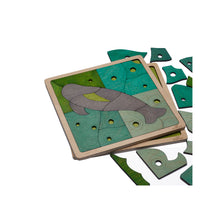 Yangtze Finless Porpoise Wooden Puzzle | 16 Pieces Jigsaw Puzzle | Endangered Animals for Kids 3 Years and Above