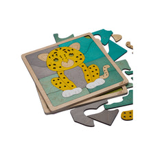 Ekoplay Amur Leopard Wooden Puzzle | 20 Pieces Jigsaw Puzzle | Endangered Animals for Kids 3 Years and Above