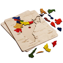 Wooden India Map Jigsaw Puzzle for Kids, 22 Pieces, Learning & Educational Toy Gift for Ages 3+