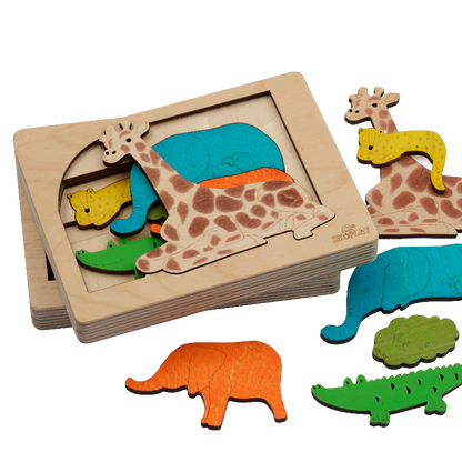 🐾 Jungle Multilayered  Puzzle – Tales from the Wild