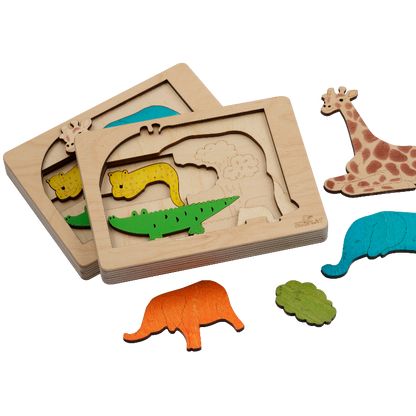 🐾 Jungle Multilayered  Puzzle – Tales from the Wild