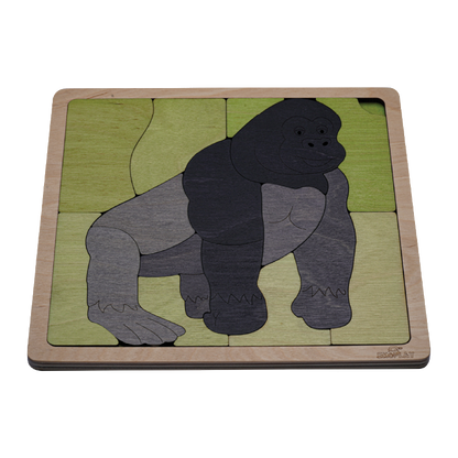 Mountain Gorilla Learning Puzzle. Awareness Skill Toy for Kids.