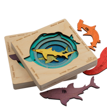 Endangered Sharks | Multilayered Wooden Puzzle for Kids - Ages 3 Years and Above