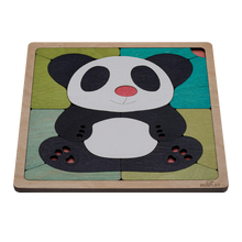 Pink Nosed Panda Wooden Puzzle for Kids - 3 Years and Above