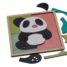 Pink Nosed Panda Wooden Puzzle for Kids - 3 Years and Above