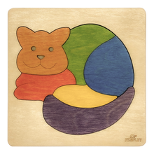 Ekoplay Cat Wooden Puzzle - 6 Pieces, Fun Learning Game, Educational Toys for Boys, Girls, Pre-School Kids, Toddlers (Multicolor, 3+ Age Group)