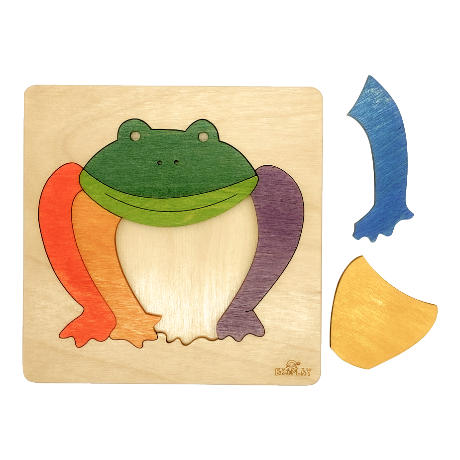 Rainbow Frog Wooden Puzzle - 3+ Age Group