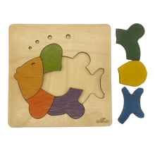 EKOPLAY’s Wooden Puzzles for Kids, 7 Piece Jigsaw Puzzle for Pre-School Kids, Learning Educational Toys Gifts for Boys Girls. Animal Puzzles Sets, Rainbow Fish. Age 3+ Years.
