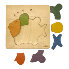 EKOPLAY’s Wooden Puzzles for Kids, 7 Piece Jigsaw Puzzle for Pre-School Kids, Learning Educational Toys Gifts for Boys Girls. Animal Puzzles Sets, Rainbow Fish. Age 3+ Years.