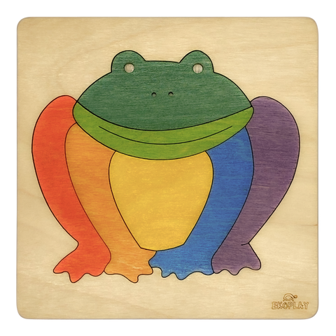 Rainbow Frog Wooden Puzzle - 3+ Age Group
