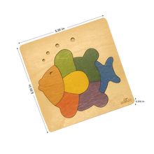 EKOPLAY’s Wooden Puzzles for Kids, 7 Piece Jigsaw Puzzle for Pre-School Kids, Learning Educational Toys Gifts for Boys Girls. Animal Puzzles Sets, Rainbow Fish. Age 3+ Years.