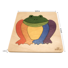 Rainbow Frog Wooden Puzzle - 3+ Age Group