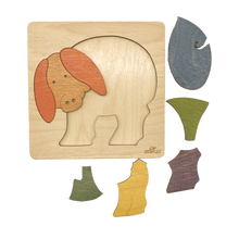 EKOPLAY’s Wooden Puzzles for Kids, 8 Piece Jigsaw Puzzle for Pre-School Kids, Learning Educational Toys Gifts for Boys Girls. Animal Puzzles Sets, Rainbow Pig. Age 3+ Years.