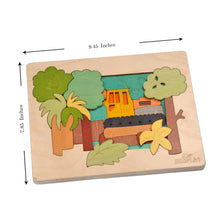 EKOPLAY Multi Layered Wooden Puzzles for Kids, 24 Piece Jigsaw Puzzle for School Kids, Learning Educational Toys Gifts for Boys Girls. Construction Puzzles Sets, Rainforest Demolition.