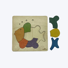 EKOPLAY’s Wooden Puzzles for Kids, 7 Piece Jigsaw Puzzle for Pre-School Kids, Learning Educational Toys Gifts for Boys Girls. Animal Puzzles Sets, Rainbow Fish. Age 3+ Years.