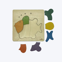EKOPLAY’s Wooden Puzzles for Kids, 7 Piece Jigsaw Puzzle for Pre-School Kids, Learning Educational Toys Gifts for Boys Girls. Animal Puzzles Sets, Rainbow Fish. Age 3+ Years.