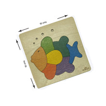 EKOPLAY’s Wooden Puzzles for Kids, 7 Piece Jigsaw Puzzle for Pre-School Kids, Learning Educational Toys Gifts for Boys Girls. Animal Puzzles Sets, Rainbow Fish. Age 3+ Years.