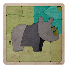 Tuff Rhinoceros Wooden Puzzle - 3 Years and Above