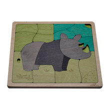 Tuff Rhinoceros Wooden Puzzle - 3 Years and Above
