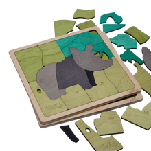 Tuff Rhinoceros Wooden Puzzle - 3 Years and Above