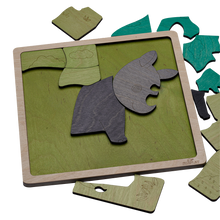 Tuff Rhinoceros Wooden Puzzle - 3 Years and Above