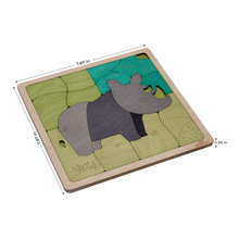Tuff Rhinoceros Wooden Puzzle - 3 Years and Above