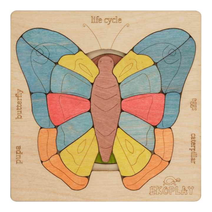 Life Cycle of A Butterfly | Wooden Multilayered Jigsaw Puzzles for Kids - 3 Years and Above