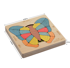 Life Cycle of A Butterfly | Wooden Multilayered Jigsaw Puzzles for Kids - 3 Years and Above