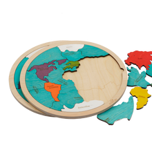 7 Continents & 5 Oceans of The Earth Wooden Jigsaw Puzzle for Kids - Ages 3 Years and Above