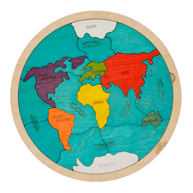 🌍Continents & Oceans Puzzle – My First World