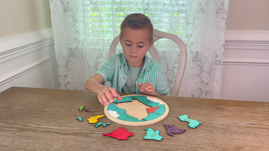 7 Continents & 5 Oceans of The Earth Wooden Jigsaw Puzzle for Kids | 21 Puzzle Pieces | Learning & Educational Toy Gift for Boys & Girls Ages 3 Years and Above