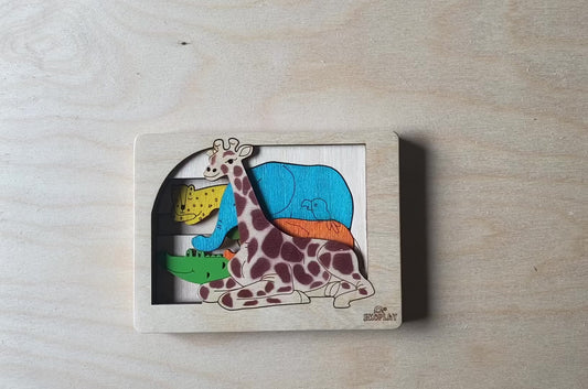 🐾 Jungle Multilayered  Puzzle – Tales from the Wild