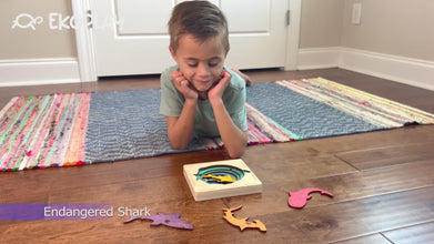 Endangered Sharks | Multilayered Wooden Puzzle for Kids - Ages 3 Years and Above