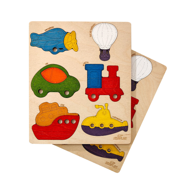 Wheels & Wings Transport Puzzle – First Vehicles Learning Set